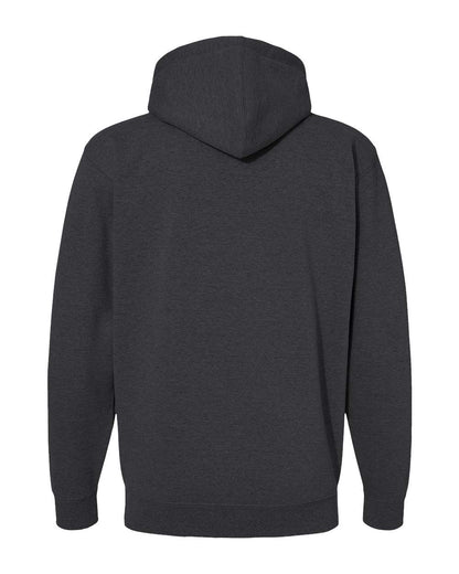 Independent Trading Co. Unisex Heavyweight Full-Zip Hooded Sweatshirt IND4000Z #color_Charcoal Heather
