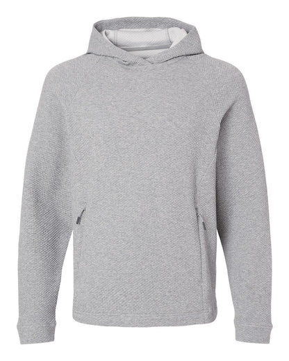 North End Men's Spirit Textured Hooded Pullover NE729 #color_Platinum Heather