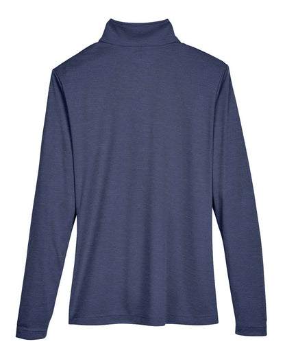 Team 365 Women's Zone Sonic Heather Performance Quarter-Zip Pullover TT31HW #color_Sport Dark Navy Heather