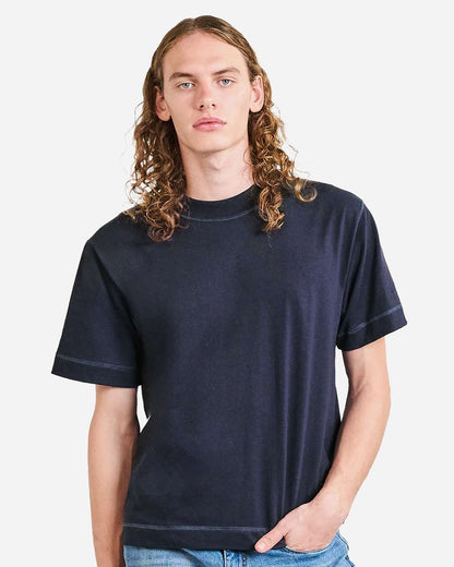 American Apparel Unisex Heavyweight Cotton Mid-Length Tee 13ML0 #colormdl_Navy