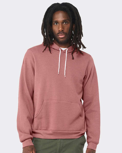 BELLA + CANVAS Unisex Sponge Fleece Hoodie Sweatshirt 3719 #colormdl_Heather Mauve