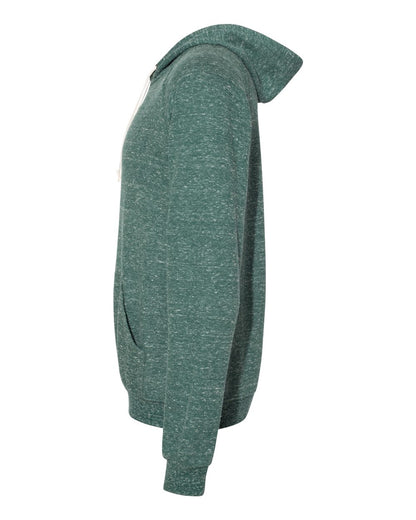 JERZEES Unisex Snow Heather French Terry Raglan Hooded Sweatshirt 90MR #color_Forest Green