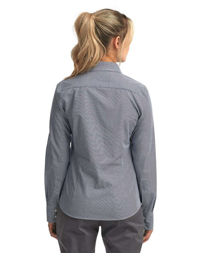 Artisan Collection by Reprime Women's Microcheck Gingham Cotton Shirt RP320 #colormdl_Navy/ White