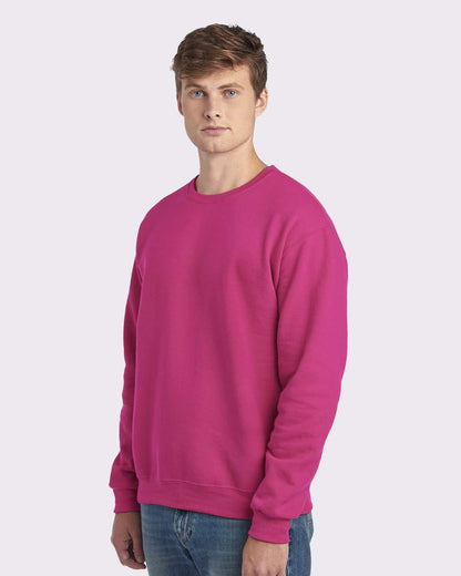 JERZEES Unisex NuBlend® Crewneck Sweatshirt 562MR #colormdl_Cyber Pink