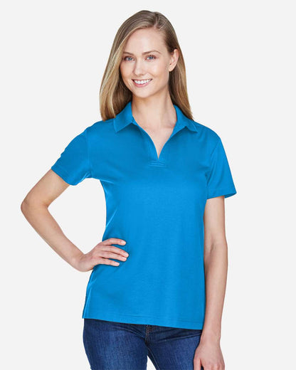 Devon & Jones Women's CrownLux Performance® Plaited Polo DG20W #colormdl_Ocean Blue