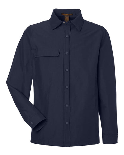 Harriton Unisex Flex Twill Overshirt M72 #color_Dark Navy