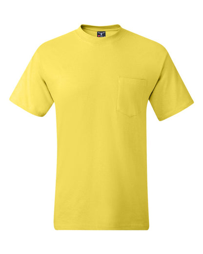 Hanes Beefy-T® Pocket T-Shirt 5190 #color_Yellow