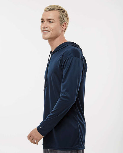 Badger B-Core Hooded Long Sleeve T-Shirt 4105 #colormdl_Navy