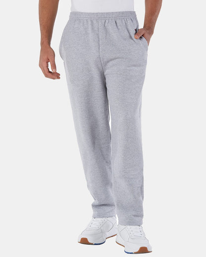 Champion Men's Powerblend® Open-Bottom Sweatpants with Pockets P800 Champion Men&#39;s Powerblend® Open-Bottom Sweatpants with Pockets P800