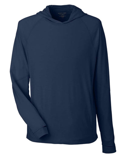 North End Unisex JAQ Stretch Performance Hooded Long Sleeve T-Shirt NE105 #color_Classic Navy