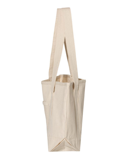 Q-Tees 20L Small Deluxe Tote Q125800 #color_Natural/ Natural