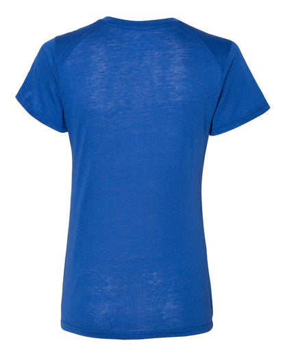 Badger Women’s Triblend Performance V-Neck Short Sleeve T-Shirt 4962 #color_Royal