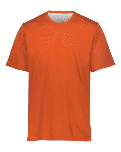 Augusta Sportswear Youth Short Sleeve Mesh Reversible Jersey 1603 #color_Orange/ White