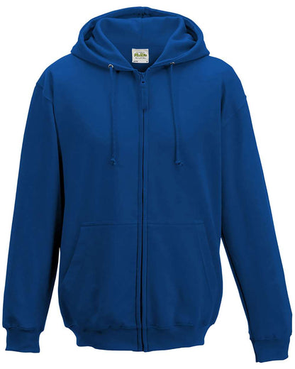 AWDis Unisex Midweight College Full-Zip Hooded Sweatshirt JHA050 #color_Royal Blue