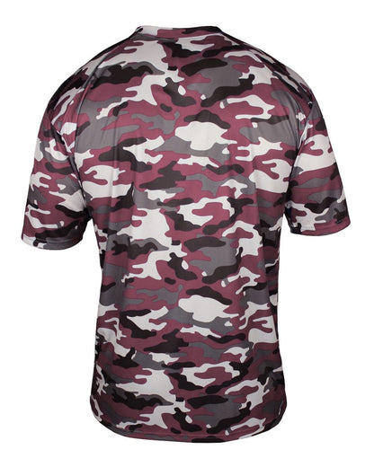 Badger Men's Camo T-Shirt 4181 #color_Maroon