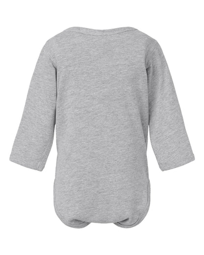 Rabbit Skins Infant Fine Jersey Long Sleeve Bodysuit 4421 #color_Heather