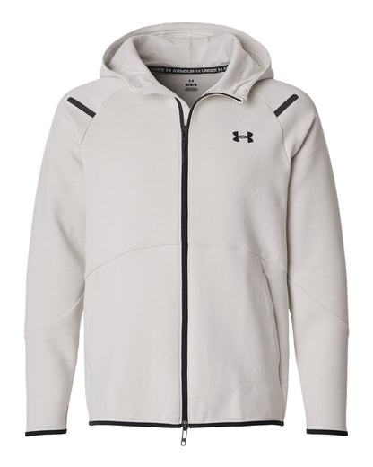 Under Armour Men's Unstoppable Fleece Full-Zip 1379806 #color_Summit White/ Black