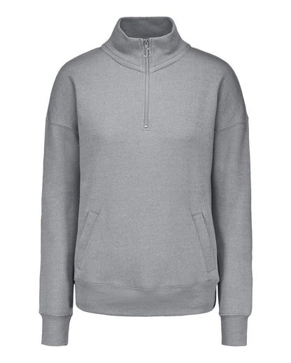MV Sport Women's Cloud Fleece Quarter-Zip Sweatshirt W20189 #color_Heather Grey