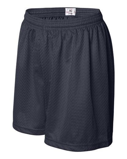 Badger Women's Pro Mesh 5" Shorts with Solid Liner 7216 #color_Navy