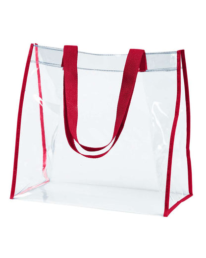 BAGedge Clear PVC Tote BE252 #color_Red