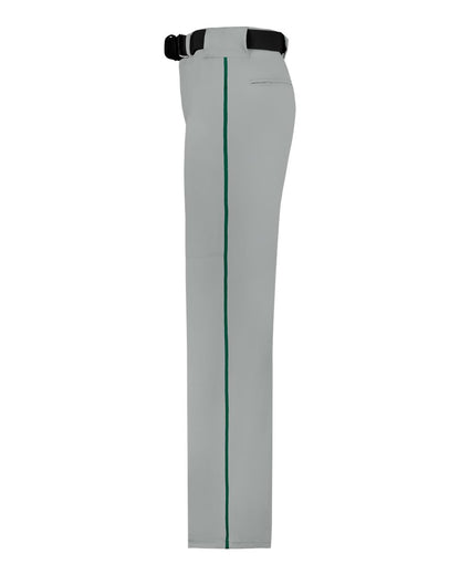 Alleson Athletic Youth Baseball Pants With Braid 605WLBY #color_Grey/ Forest