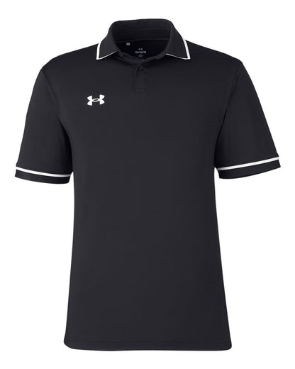 Under Armour Men's Tipped Teams Performance Polo 1376904 #color_Black/ White