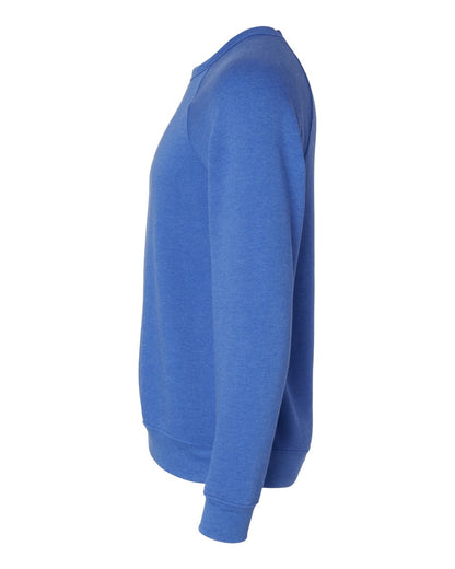 BELLA + CANVAS Sponge Fleece Raglan Crewneck Sweatshirt 3901 #color_Heather True Royal