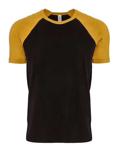 Next Level Cotton Raglan T-Shirt 3650 #color_Antique Gold/ Black