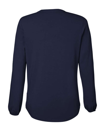 Devon & Jones Women's Raleigh Half-Placket Knit Top DP122W #color_Navy