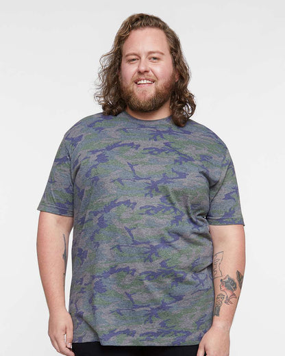 LAT Unisex Fine Jersey Tee 6901 #colormdl_Vintage Camo