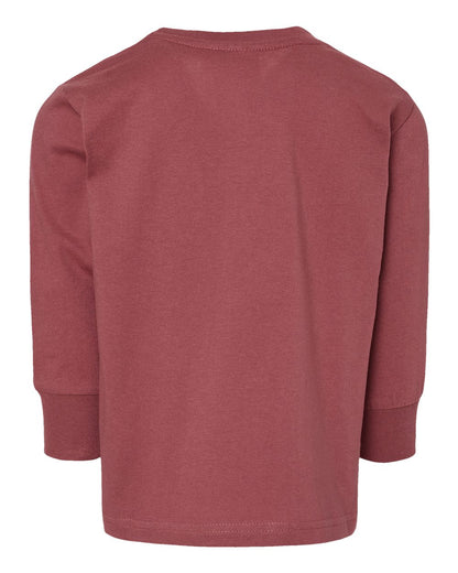 Rabbit Skins Toddler Fine Jersey Long Sleeve Tee 3302 #color_Rouge