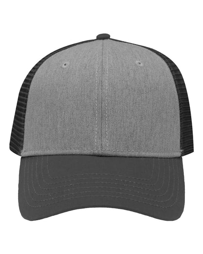 Sportsman Traditional Lo-Pro Mesh Back Trucker Fit Cap SP1450 #color_Heather Grey/ Charcoal/ Charcoal