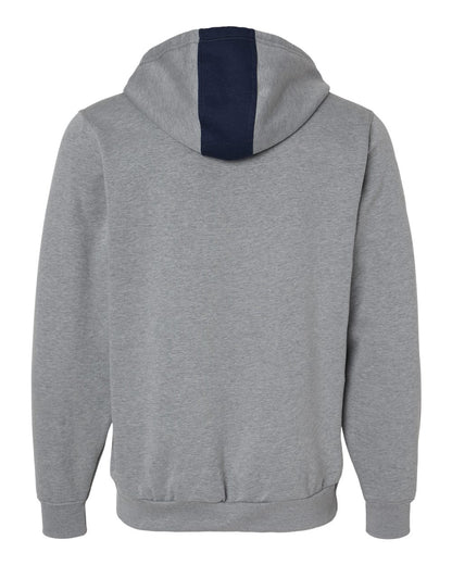 Augusta Sportswear Eco Revive™ Three-Season Triblend Fleece Hooded Sweatshirt 6865 #color_Navy/ Grey Heather