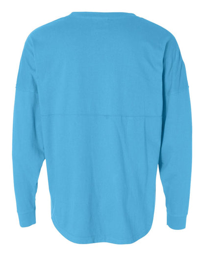J. America Unisex Game Day Jersey Long Sleeve T-Shirt 8229 #color_Maui Blue