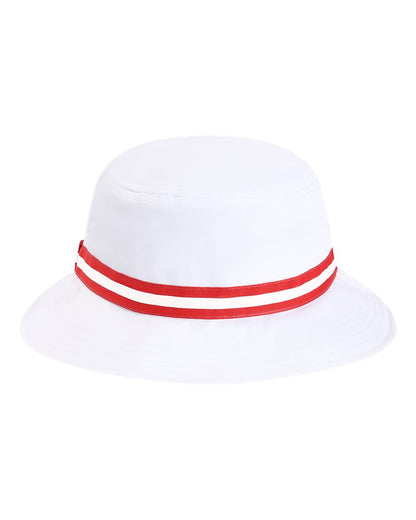 Imperial The Oxford Performance Bucket Hat 1371P #color_White/ Red