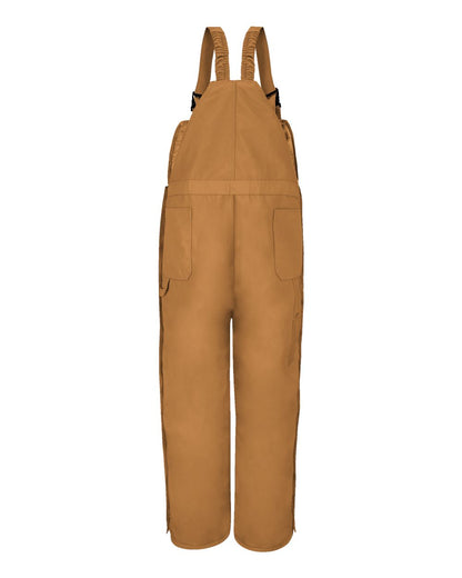 Red Kap Men's Insulated Blended Duck Bib Overall BD30 #color_Brown Duck