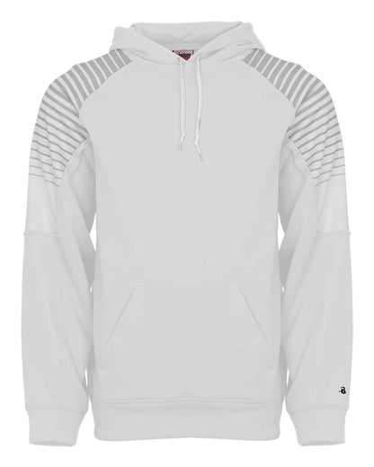 Badger Lineup Hooded Pullover 1405 #color_White