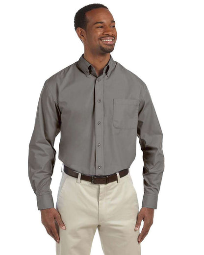 Harriton Men's Essential Poplin M510 #colormdl_Dark Grey