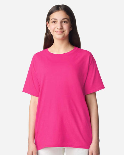 Gildan Youth Light Cotton T-Shirt 3000B #colormdl_Heliconia