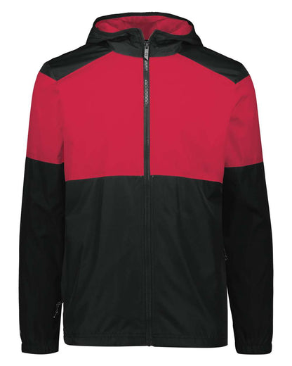 Holloway Men's SeriesX Hooded Jacket 229528 #color_Black/ Scarlet