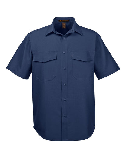 Harriton Men's Key West Short Sleeve Performance Staff Shirt M580 #color_Navy