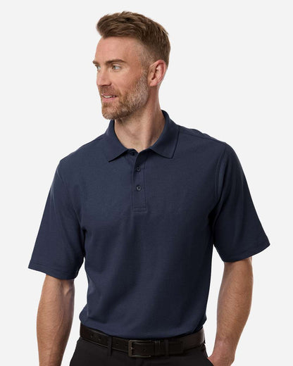 Harriton Men's Maverick CVC Pique Polo M105 #colormdl_Dark Navy