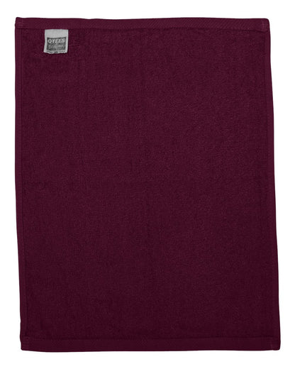 Q-Tees Hemmed Fingertip Towel T600 #color_Maroon