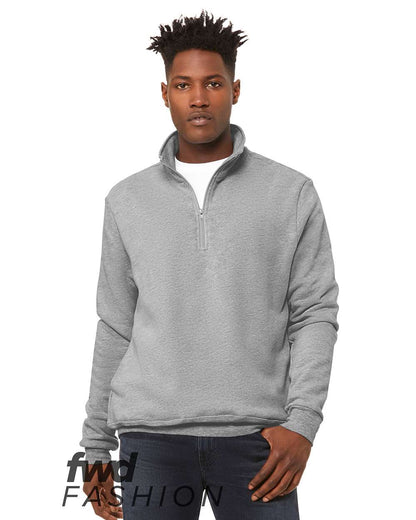 BELLA + CANVAS FWD Fashion Quarter-Zip Pullover Fleece 3740 #color_Athletic Heather