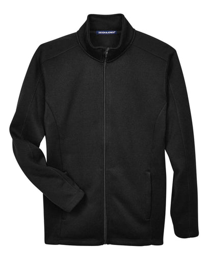 Devon & Jones Men's Bristol Full-Zip Sweater Fleece Jacket DG793 #color_Black