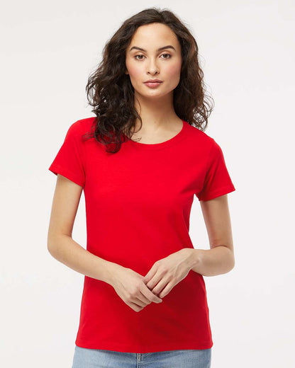 M&O Women's Gold Soft Touch T-Shirt 4810 #colormdl_Deep Red