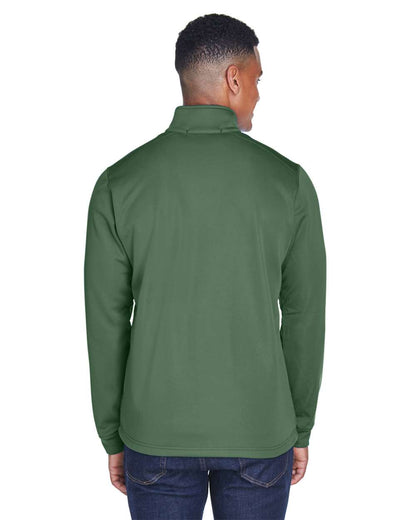 Devon & Jones Men's Newbury Colorblock Mélange Fleece Full-Zip jacket DG796 #colormdl_Forest/ Forest Heather
