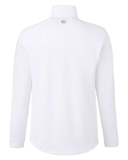 vineyard vines Men's Sankaty Quarter-Zip Pullover K002709 #color_White Cap