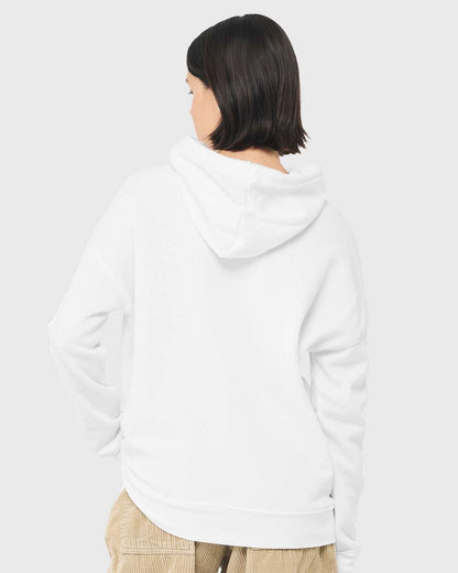 BELLA + CANVAS Sponge Fleece Drop Shoulder Hoodie 3729 #colormdl_White