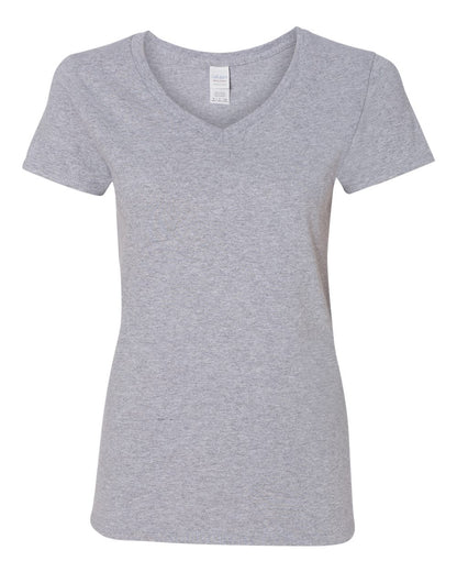 Gildan Women's Heavy Cotton™ V-Neck T-Shirt 5V00L #color_Sport Grey